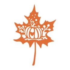 maple leaf with pumpkin