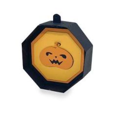 halloween hexagon ornament - pumpkin