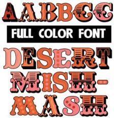 desert mishmash color font