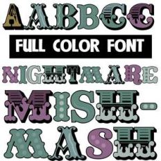 nightmare mishmash color font