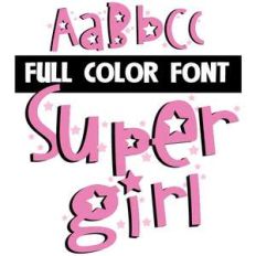 super girl color font