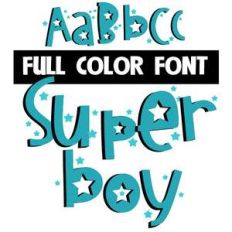 super boy color font