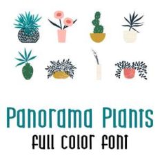 panorama plants full color font