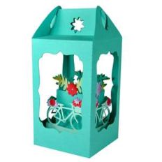 bicycle flowers filled lantern