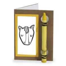 color and sketch book - horse face