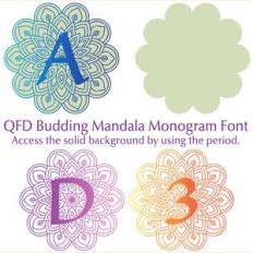 qfd budding mandala monogram font