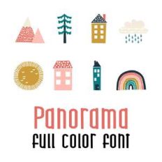 panorama full color font