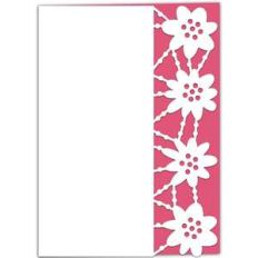 midsummer flower lace edged card