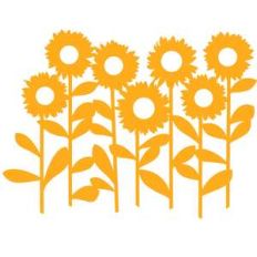 sunflower garden repeating border