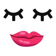 eyelashes and lips