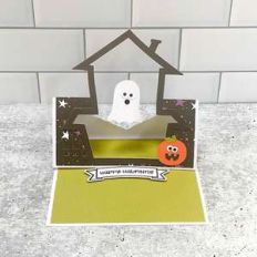 floating easel card haunted house