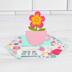 impossible card flower teacup