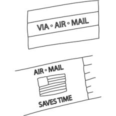 air mail sketch