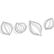 leaves sketch set