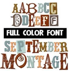 september montage color font