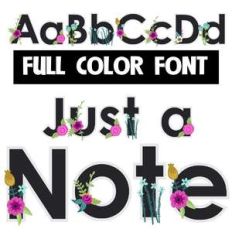 just a note color font