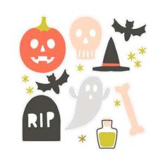 spooky sticker set