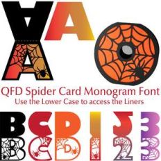 qfd spider card monogram font