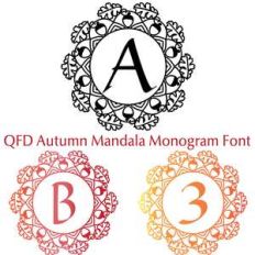qfd autumn mandala monogram font
