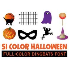 si color halloween dingbats font