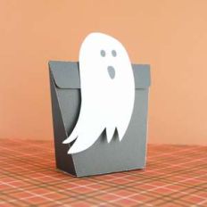 ghost fold over treat bag