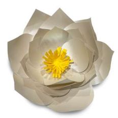 creamy 3d medium flower