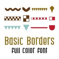 basic borders full color font