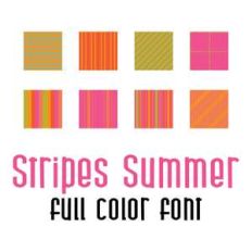 stripes summer full color font