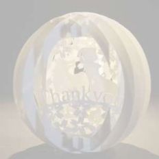 four layered pop up sphere thank you