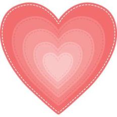 stitched nesting heart