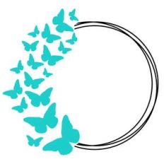 butterflies circle wire frame