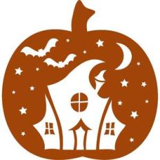 haunted house pumpkin halloween