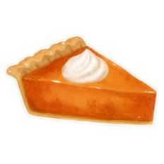 pumpkin pie watercolor