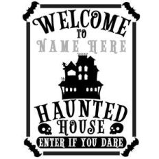custom haunted house sign