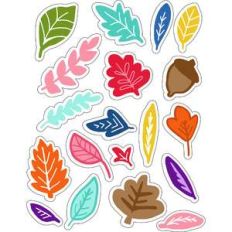 ml fall leaves and fronds stickers