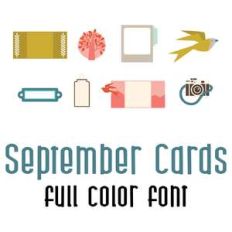 september cards full color font
