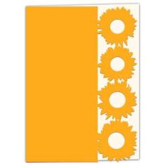sunflower lace edged card