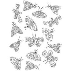 moth coloring stickers