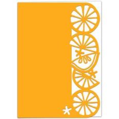 lemon lace edged card