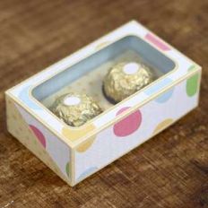 candy box with diagonal cover - 2 candies