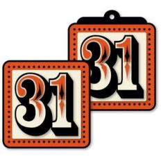 halloween 31 harlequin tile tag