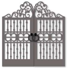 gate wrought iron center close