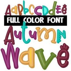 autumn wave color font