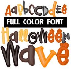 halloween wave color font