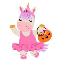 halloween unicorn ballerina