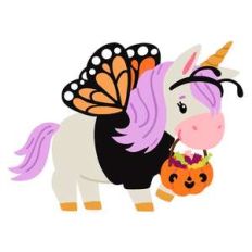 halloween unicorn in butterfly costume