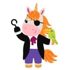 halloween unicorn in a pirate costume
