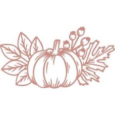 pumpkin with leaves