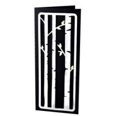 birches slim stencil card