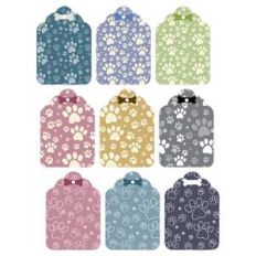 dog paw pattern gift tags